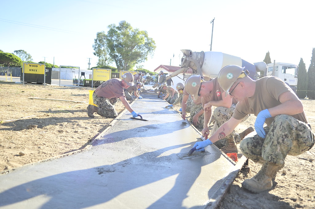 Concrete placement crew